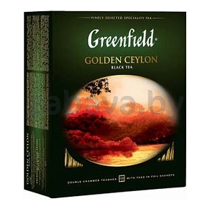 Чай Greenfield, чёрный, Golden Ceylon или Earl Grey Fantasy, 100 пак.