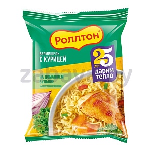 Вермишель «Роллтон» б/п, курица, 60 г