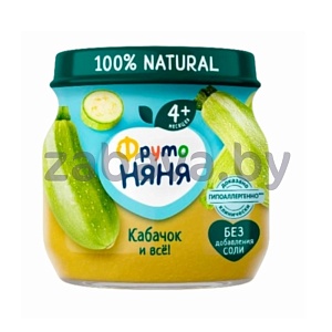 Пюре «Фруто Няня», кабачок, 80 г