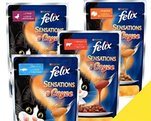 Корм для кошек в соусе Felix Sensations, 85 г, в ассортименте
