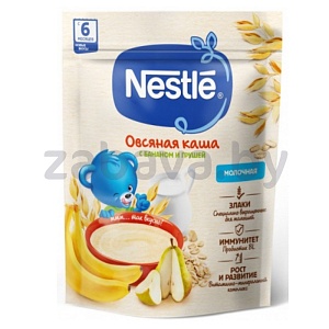 Каша молочная Nestle, овсяная, груша-банан, 200 г