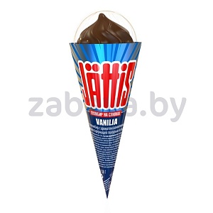 Мороженое пломбир Jattis, ваниль и клубничн. джем, 120 г