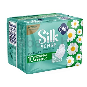 Прокладки Ola! Silk Sense, Normal, ромашка,  10 шт.